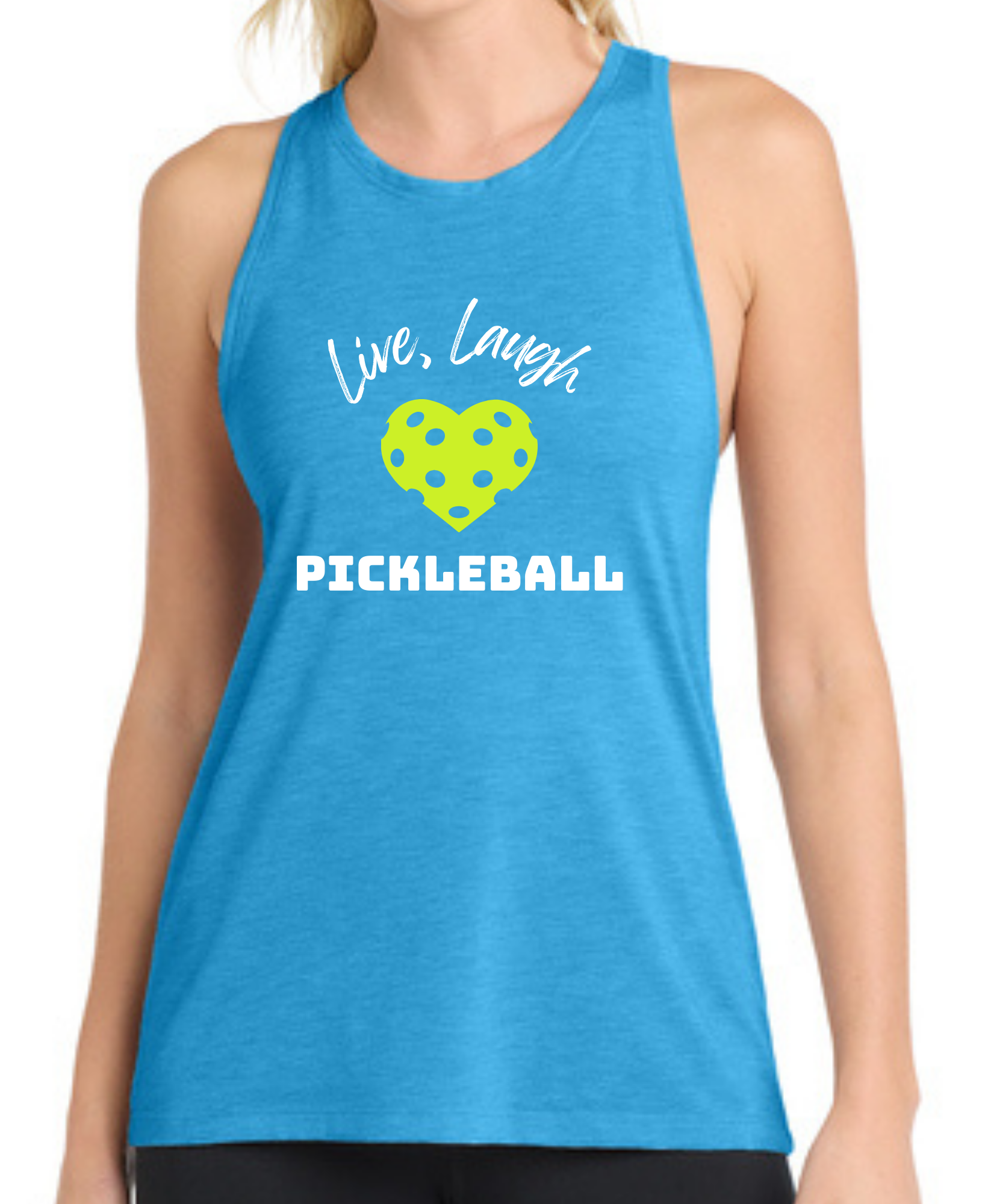 Womens tank top, Live Laugh Pickleball